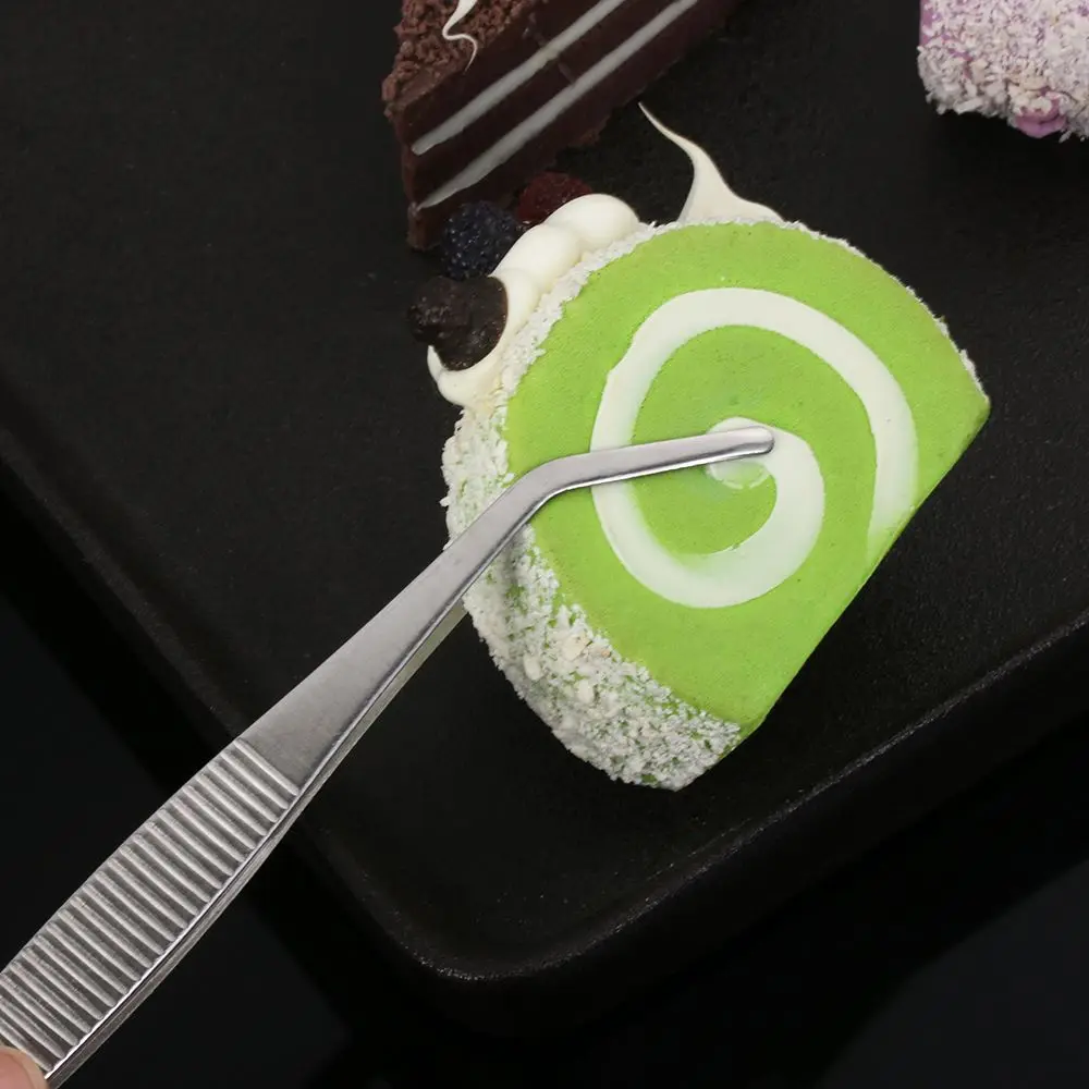 Plating Chef Food Tweezer BBQ Clip Barbecue Tongs Serving Presentation Stainless Steel Kitchen Tool