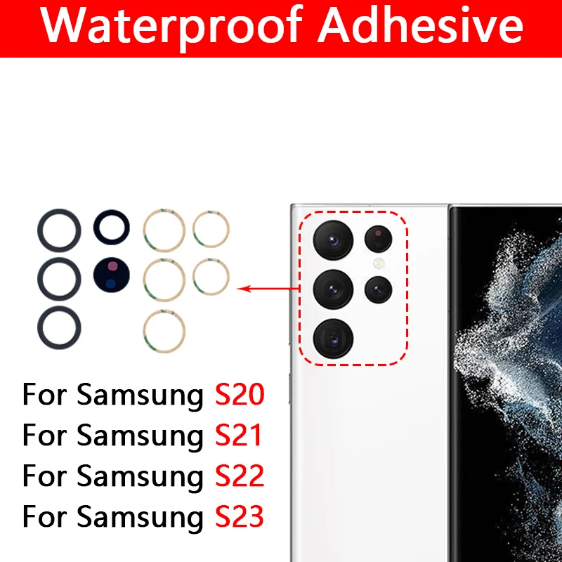 

Back Rear Back Camera Glass Lens Cover For Samsung S20 S21 S22 S23 Plus Ultra Rear Camera Glass Lens With Adhesive Glue