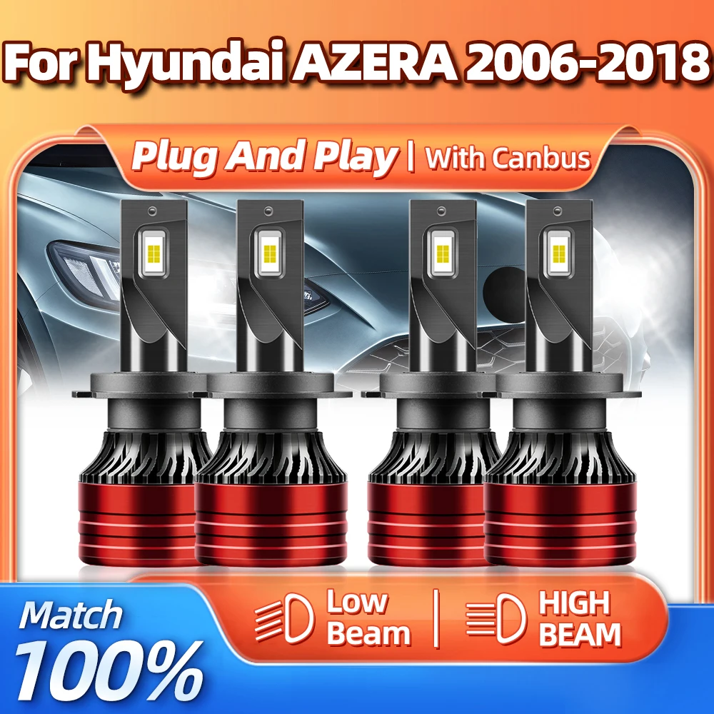 

240W 40000LM Car Lights H7 LED Headlight Bulbs 12V 6000K Turbo Lamps For Hyundai AZERA 2006-2012 2013 2014 2015 2016 2017 2018