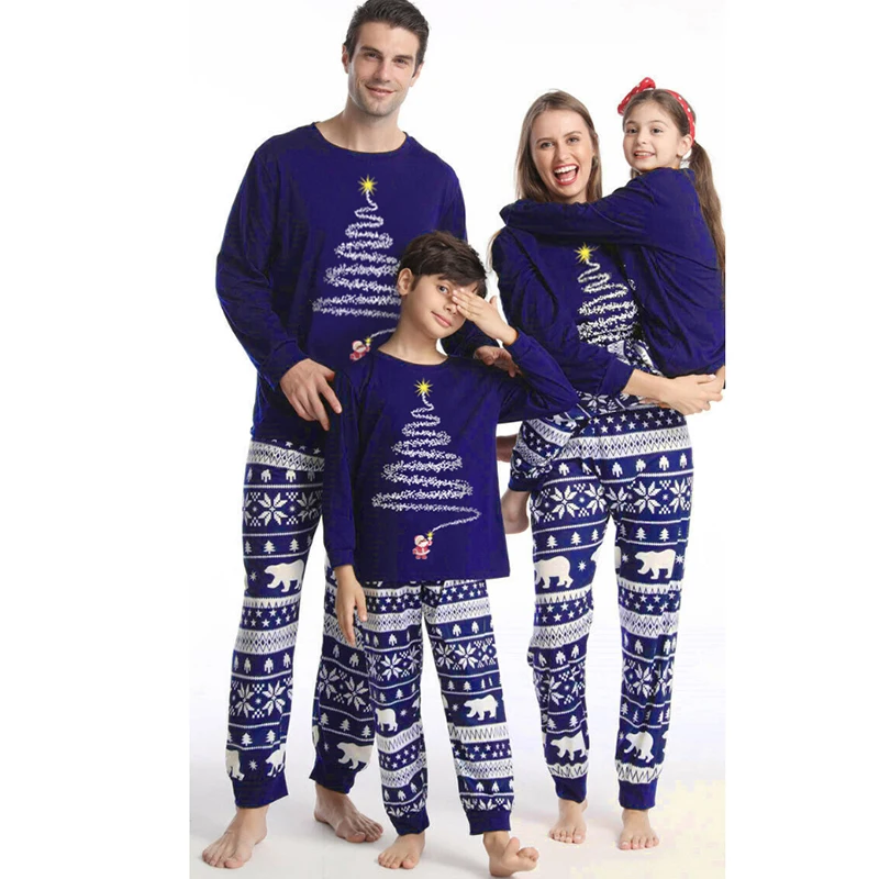 New Year's Christmas Matching Family Pajamas 2025 Mother Father Kids Baby Boy Girl Outfits Pyjamas Xmas Family Look Clothes Set 5