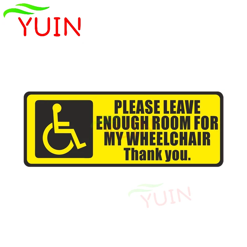 YUIN Disabled Sign Disability Mobility Wheelchair Car Sticker PVC