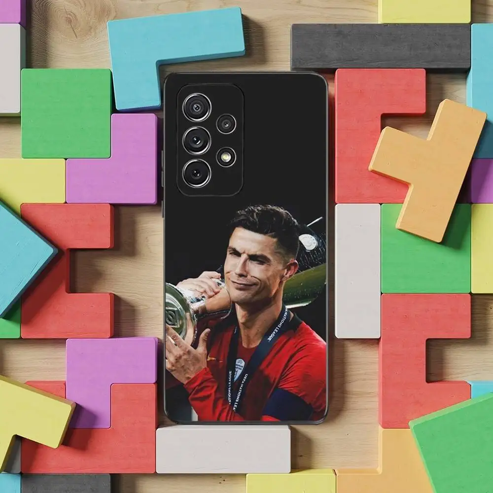 CR7 Football Icon Soft Silicone Phone Case – Black Cover