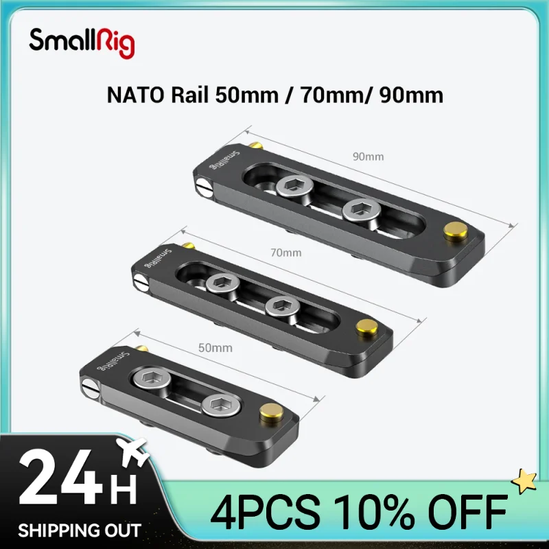 

SmallRig Quick Release Nato Rail Camera Rig Low-profile NATO Rail 50mm / 70mm / 90mm For Video Shooting Options Nato Handle
