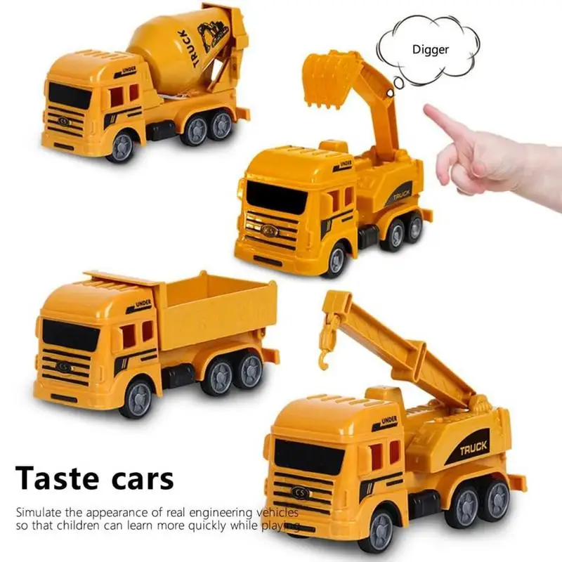 

18PCS Engineering Vehicle Toys Construction Excavator Tractor Bulldozer Fire Truck Models Kids Toy Car for Boys birthday Gifts