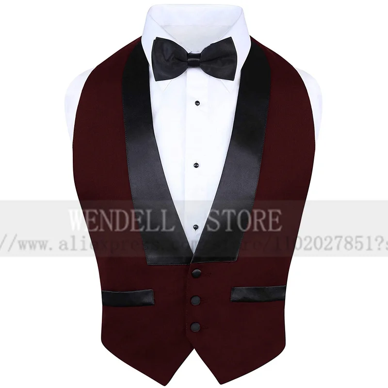 Men's Vest Gentleman Elegant Lapel Formal Classic Business Groomsmen Wedding Custom Sleeveless Vest