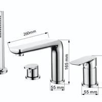 ก๊อกน้ำอ่างอาบน้ำสีทองขัดเงา ก๊อกผสมอ่างอาบน้ำทองแดงสีทอง ก๊อกน้ำอ่างอาบน้ำสีดำ ก๊อกน้ำอ่างล้างหน้า 5