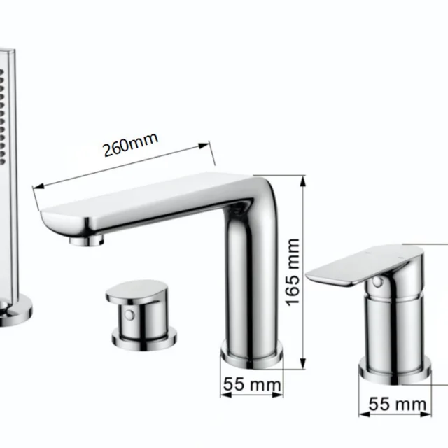 ก๊อกน้ำอ่างอาบน้ำสีทองขัดเงา ก๊อกผสมอ่างอาบน้ำทองแดงสีทอง ก๊อกน้ำอ่างอาบน้ำสีดำ ก๊อกน้ำอ่างล้างหน้า 5
