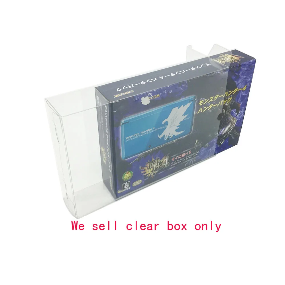 

10PCS Transparent PET Protection Box For 3DS Japan Version For Monster Hunter 4 Limited Game Console PET Collection Display Box