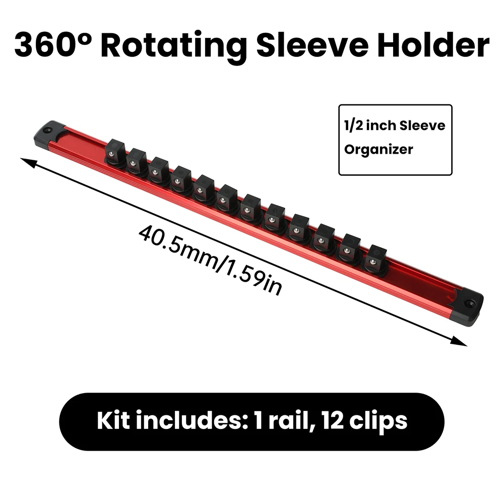 360° Swivel Magnetic Socket Organizer Tray