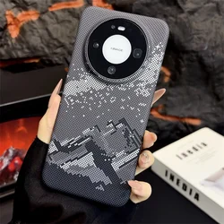 Luxury Carbon Fiber Matte Magnetic Hard Case - Shockproof Protection Cover for Huawei Mate 60 Pro+ (GY)