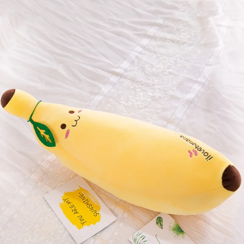 35-100cm Soft Banana Plush Pillow Down Cotton Doll Simulation Fruit Cushion Child Birthday Gift Baby Comfort Doll Home Decor 5