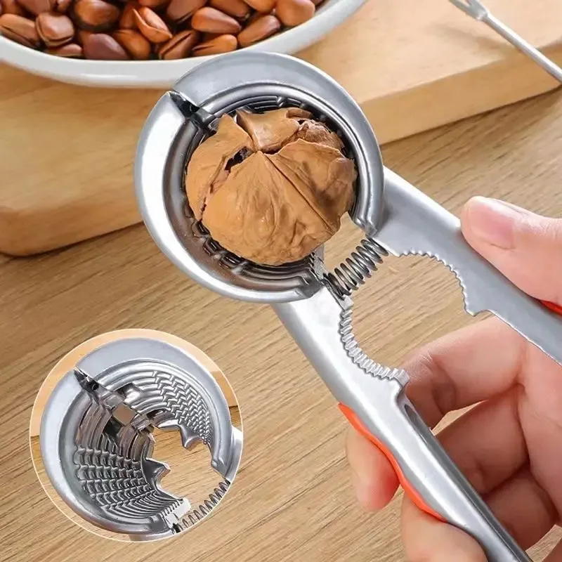 Metal Multi-Functional Nut Cracker Walnut Chestnuts Hazelnut Pliers Shell Opener Household Tools
