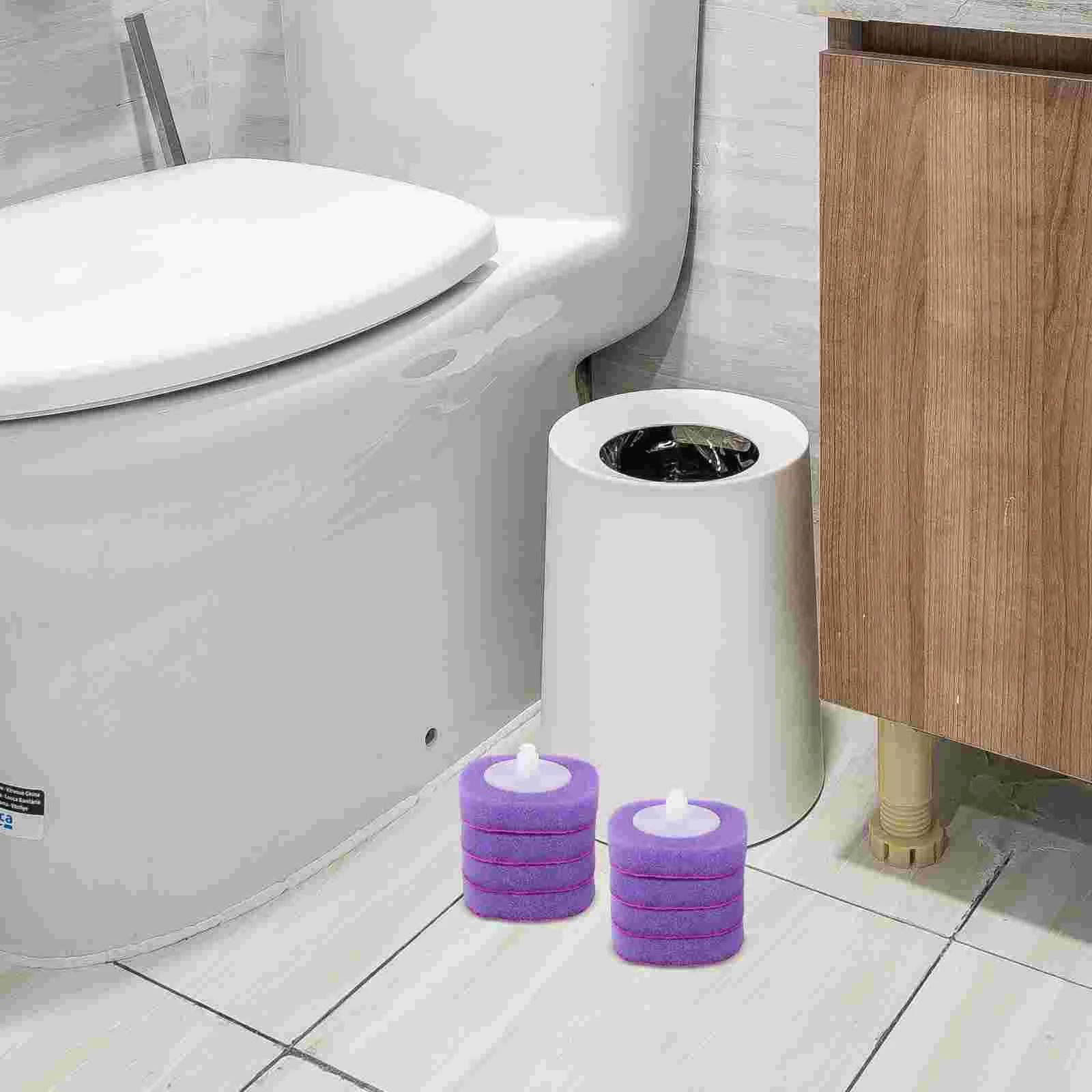8 Pcs Toilet Brush Replacement Head Bathroom Cleaning Brushes Purple Accessories Bowl
