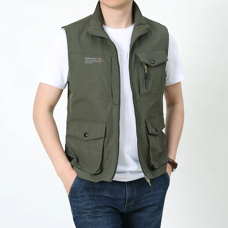 

Outdoor Sport Survival Utility Waistcoat Summer Men Fishing Vest Quick Dry Military Tactical Vest Pockets Hiking Photographer