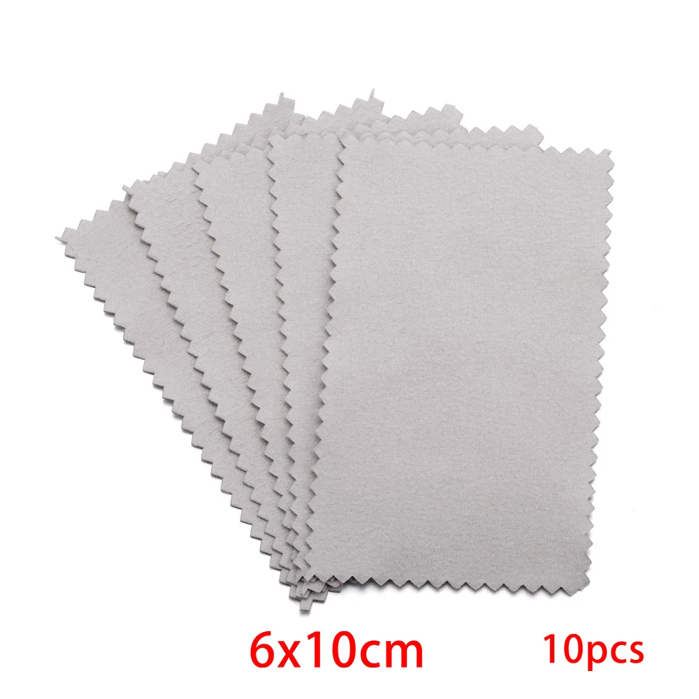Deluxe Jewelry Cleaning Cloths - 10 Pack Silver & Gold Polishing Wipes