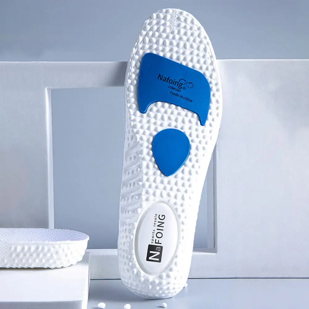 1 Pair Breathable Washable Elastic Moisture Wicking Men Jogging Insoles