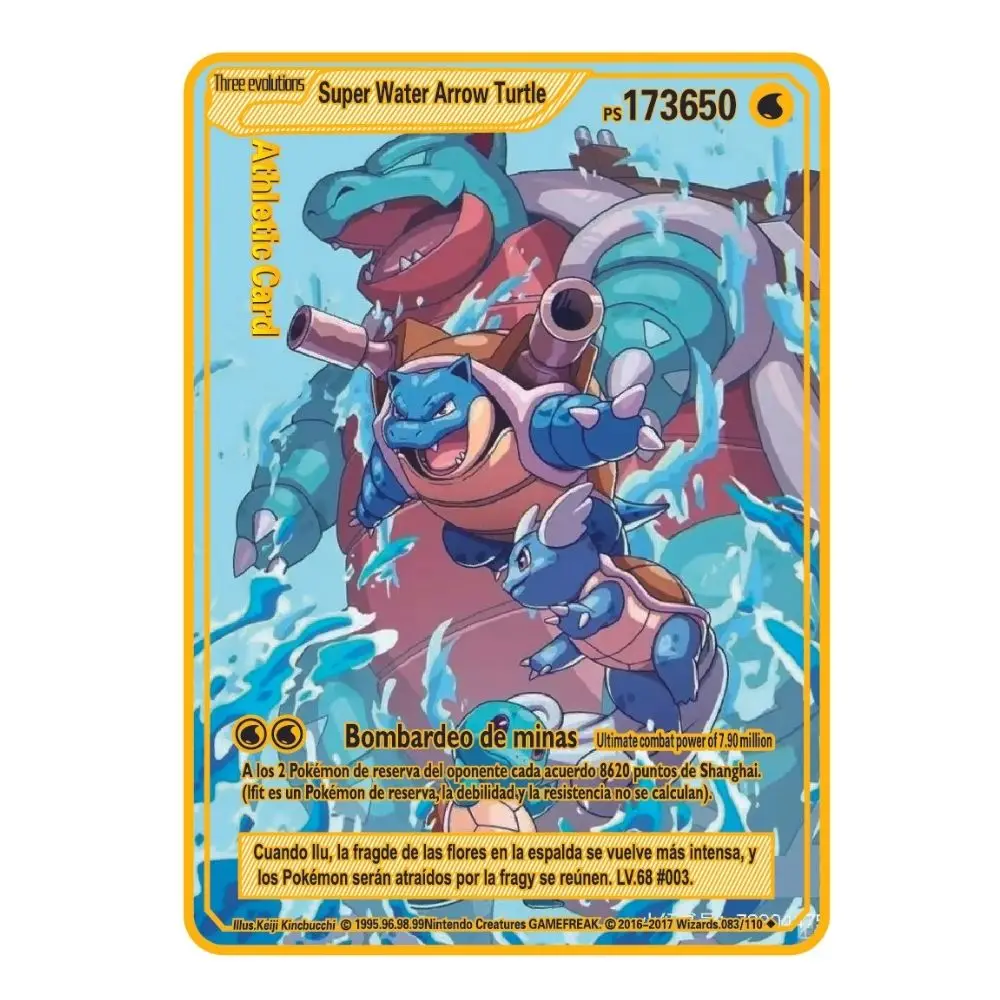 thumbnail image 1 of 2022Spanish Pokémon Cards Metal Letters Spanish Iron Cards Mewtwo Pikachu Gx Charizard Vmax Cartas Pokémon Vmax, 1 of 5