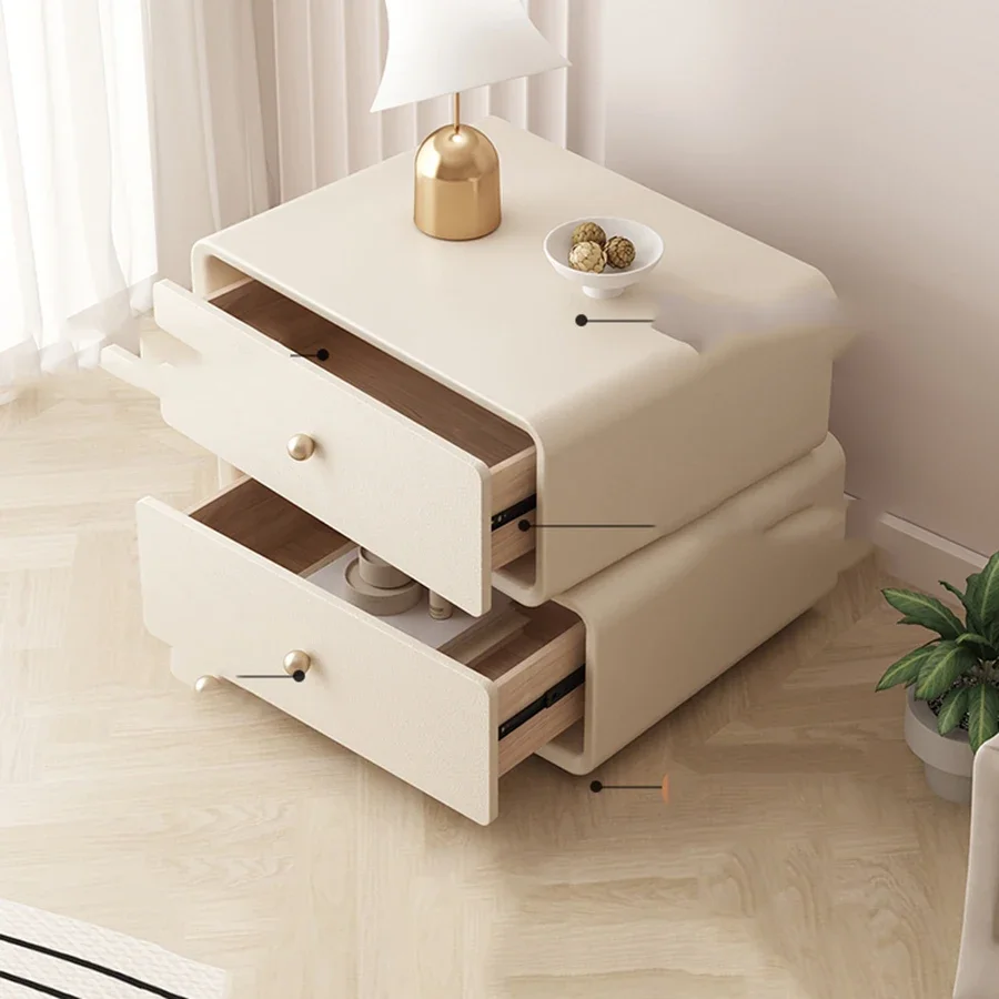 

Bedroom Multifunctional Nightstands Hanging Rustic Wood Vintage Organizers Nightstands Drawers Luxury Nachttisch Home Furniture