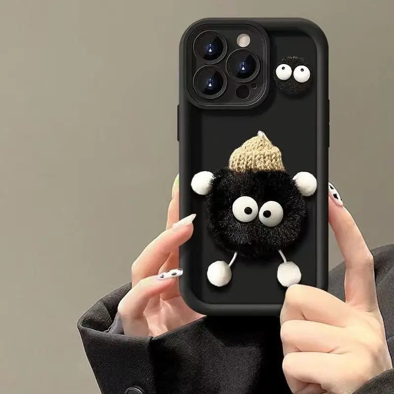 Pour iPhone 16 7 8 plus X XR XS Max mignon anti-chute arrière couverture pour iPhone 12 13 14 15 11 Pro Max belle 3D dessin animé étui en silicone_voghion.com
