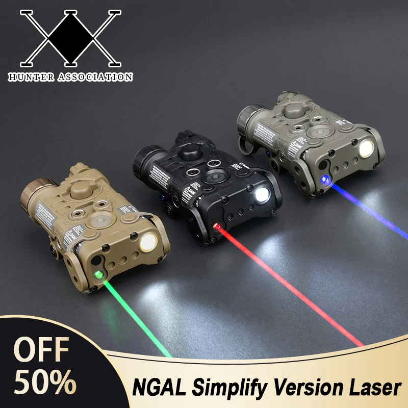 

NAGL L3 Tactical Red Dot Green Blue Aiming Simplified Version Led White Light Strobe Airsoft Fit 20mm Rail Hunting Gun Laser