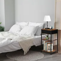 Printer Stand White Printer Rack with Storage Printer Table 3 Tier Printer Shelf Wood Book Organizer Holder 2