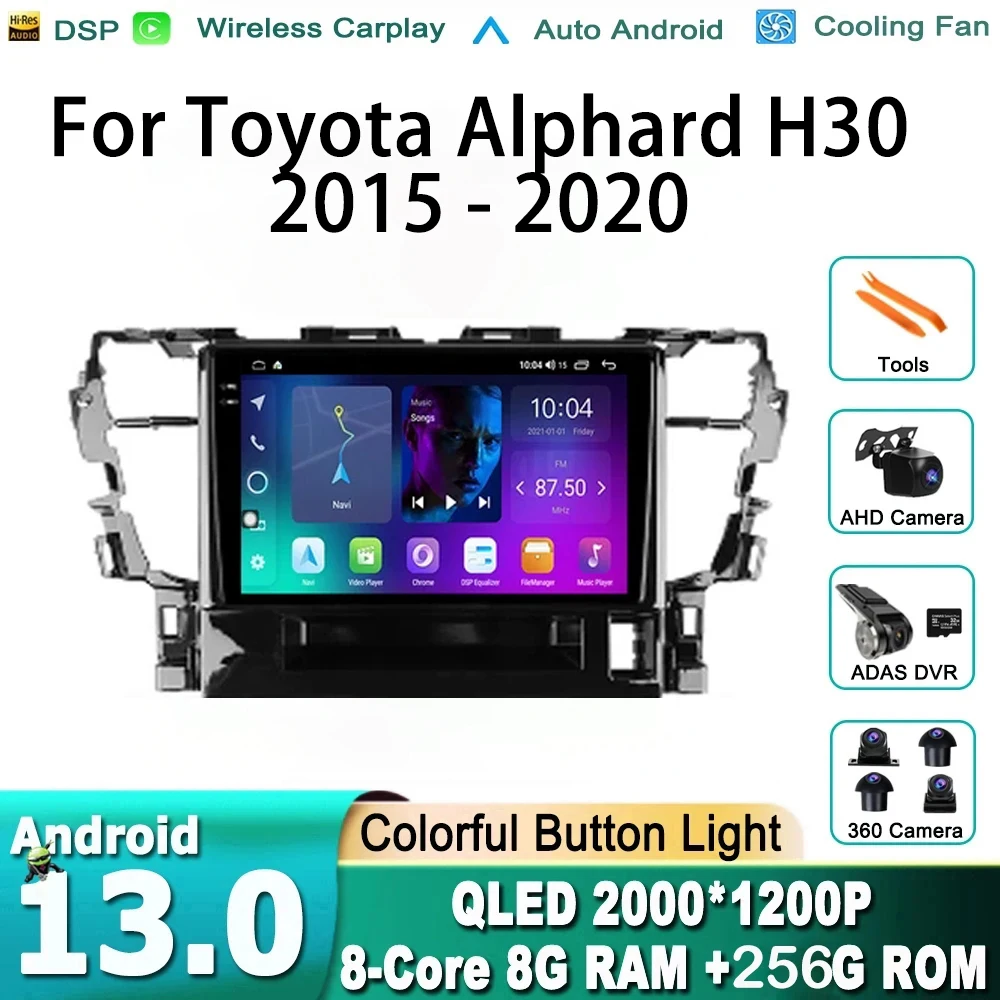 

Android 13 No 2 Din Dvd For Toyota Alphard H30 2015 - 2020 Car Radio Multimedia Video Player Navigation stereo GPS