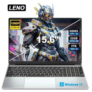 2025 NEW 15.6"Portable Laptop 32GB DDR4 2TB SSD Intel N5095 Wntindows11 Notebook PC Gamer Office Computer with Backlit Fingerpri
