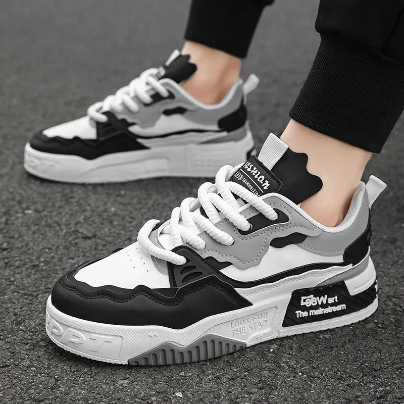 Scarpe Casual In Pelle Per Uomo - Stile Skateboard, Antiscivolo E Comode - Foto 8