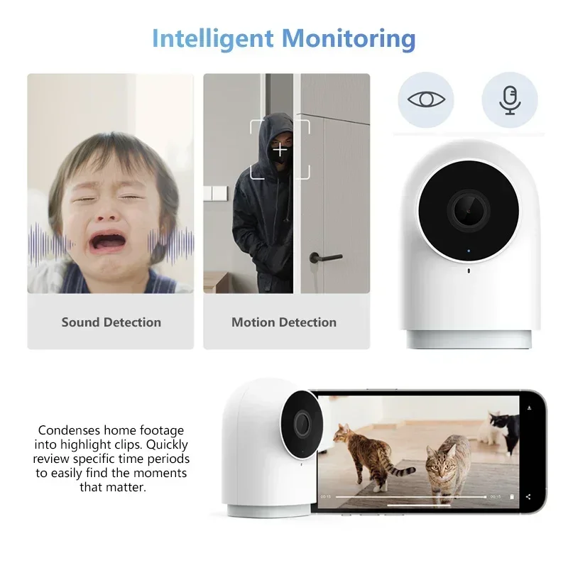 Aqara Smart Camera G2H Pro Gateway Hub Edition 1080P HD Night Vision Mobile Zigbee WIFI IP Surveillance Camera for HomeKit APP 6