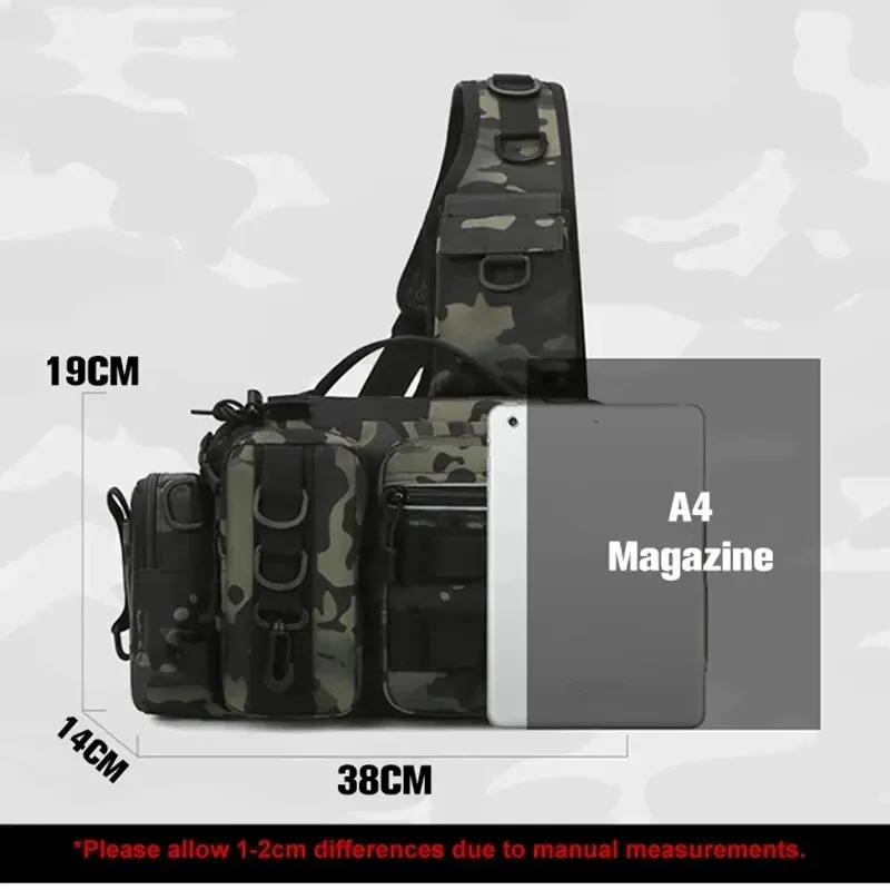 NEW Fishing Tackle Backpack Lure Box Gear Storage Bag Fanny Pack for Men Fly Fishing Backpack with Rod Holder Sling Shoulder Bag