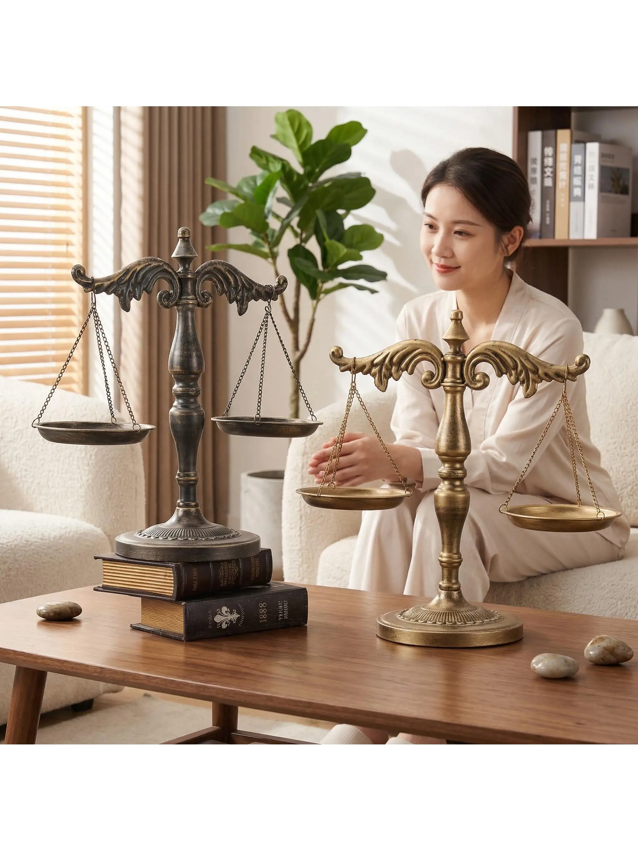 유럽풍 빈티지 철제 아트 밸런스 장식품 가정 사무실 데스크탑 장식 모델 레트로 소형 장식품
