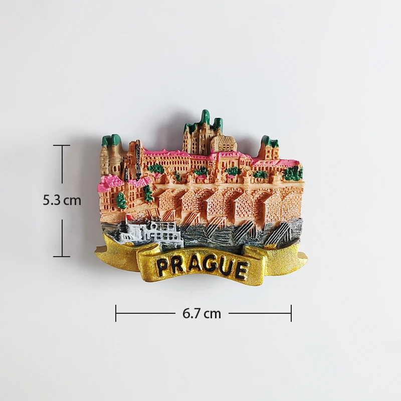 Praga Repubblica Ceca Magnete Frigorifero Turistico Souvenir Decorazione Del Frigo Adesivo Magnetico Dipinto A Mano Artigianato Collezione