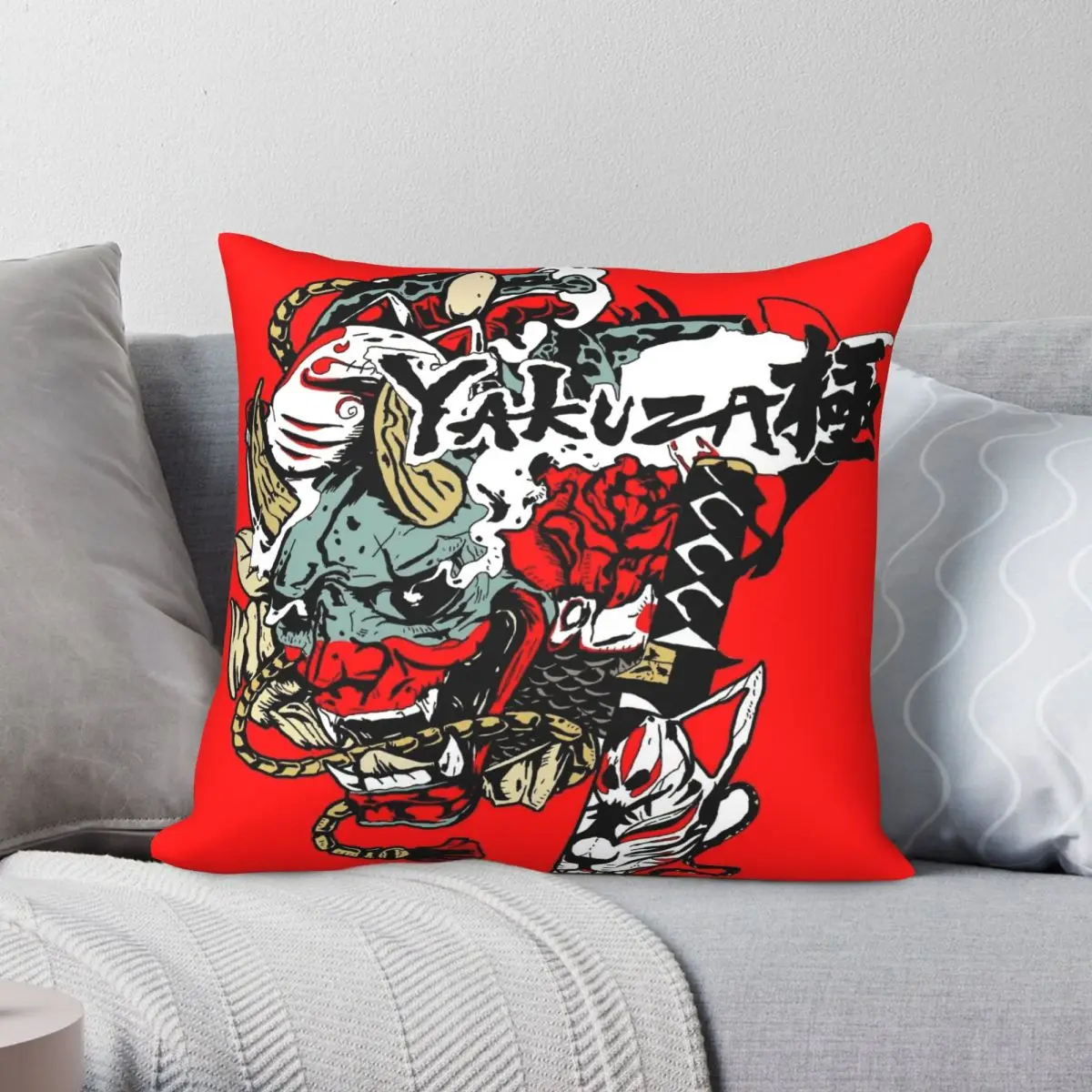 Yakuza Kiwami Pillowcase Polyester Linen Velvet Printed Zip Decor Pillow Case Room Cushion Cover