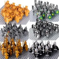 MOC Medieval Dwarf Warrior Elves Knights lotr Figures Building Blocks Accessories Armor Shield Weapon DIY Toys For Children gift 1