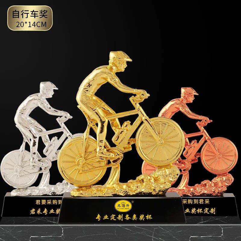 Ancien Trophée De Vélo Course Cycliste – Métal Et Pierre, Jolie Patine