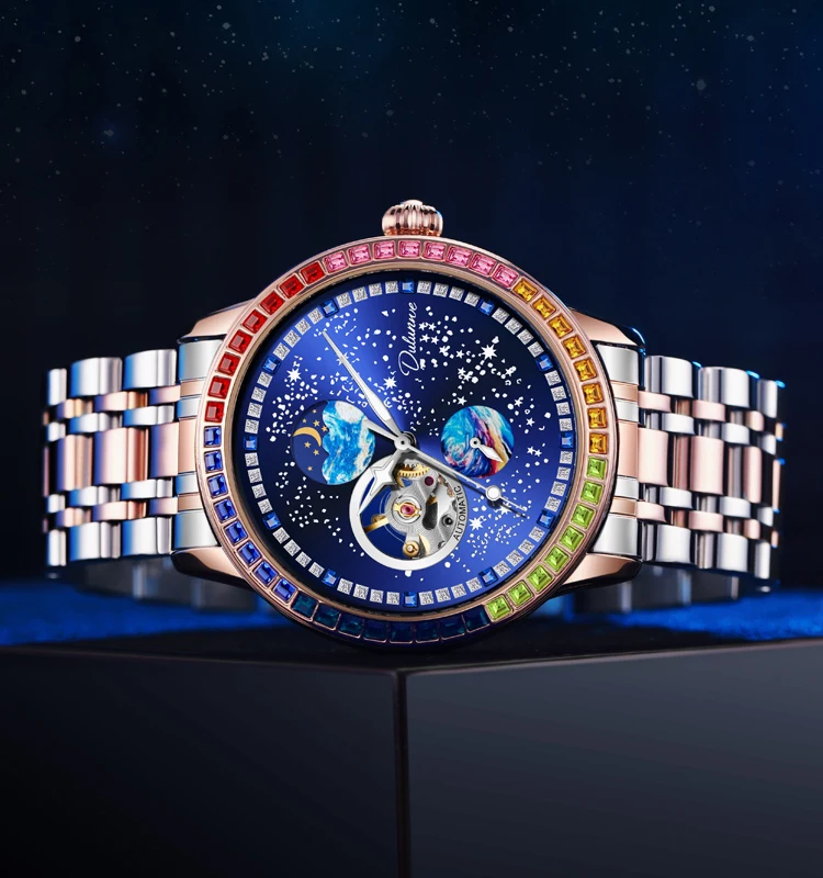 Orologio da polso meccanico automatico di alta qualità, casual, impermeabile, militare, luminoso, con fasi lunari, in acciaio inossidabile, da uomo_voghion.com