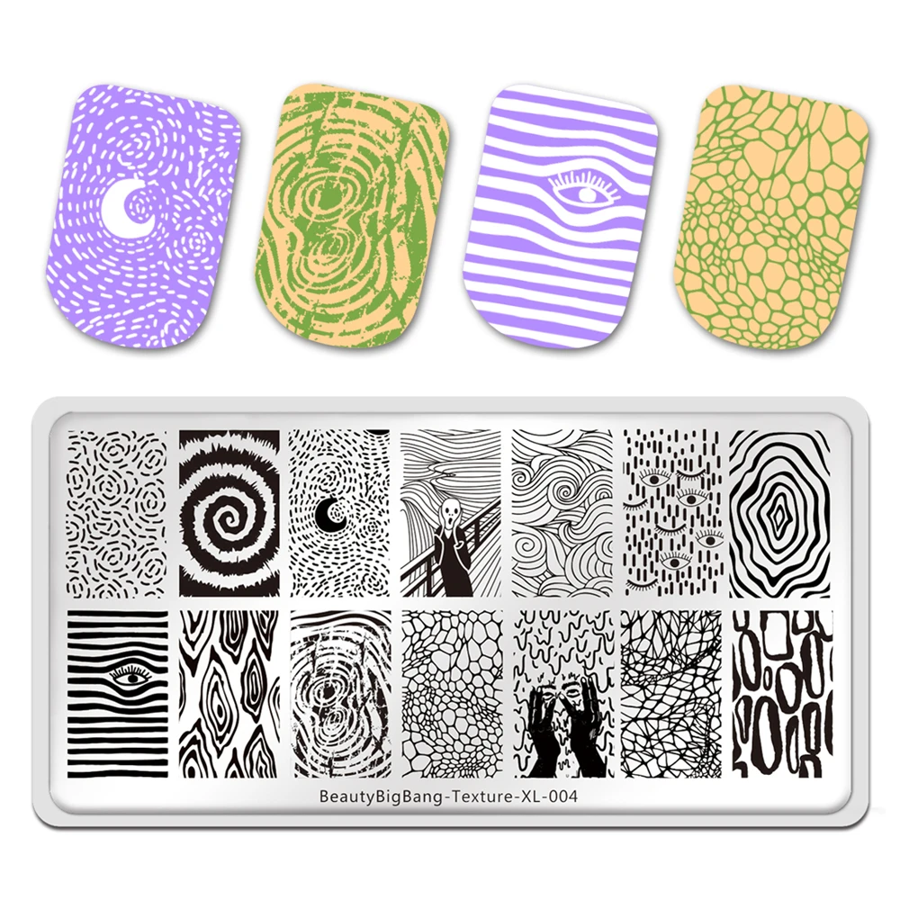 BeautyBigBang Geometry Nail Stamping Plates New Animals Bear Character Design Fairy Tales Nail Art Stamps Texture XL-004 2