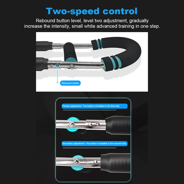 Twister Arm Trainer Adjustable Chest Workout Equipment Detachable U-Shaped Arm Trainer Portable Power Twister Bar Indoor Workout 5
