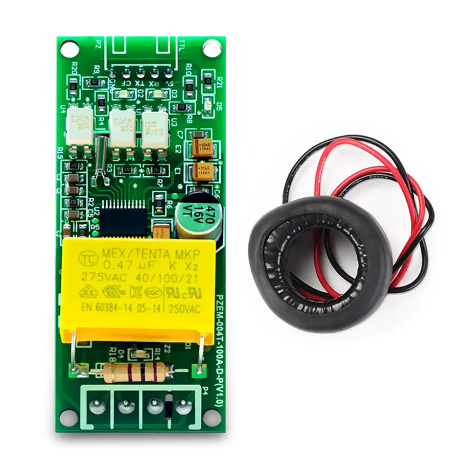 PZEM-004T 100A AC 80-260V Digital Voltmeter Ammeter Wattmeter Digital Multifunctional Test Pulse Communication TTL Serial Module image 1