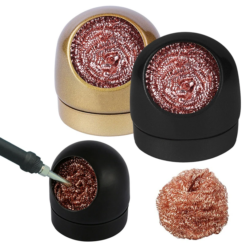 

Soldering Iron Tip CLeaning Solder Nozzle Cleaner Copper Wire Ball Desoldering Cleaning Ball Welding Soldering Iron Mesh Filter