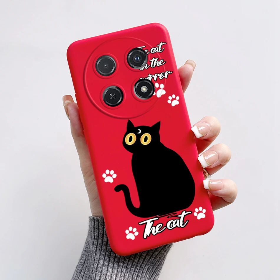 Cute Cartoon Cat Silicone Back Cover - Soft Protective Case