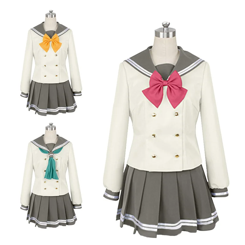 Anime Love Live! Sunshine!! Cosplay Costume Aqours School Uniforms Kurosawa Ruby Sailor Suit Wig Cosplay