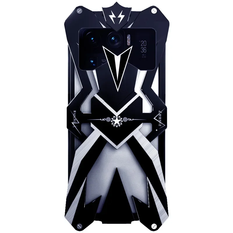 Metal Steel Machinery Shockproof Aluminum    Armor Case For Xiaomi Mi 11 Ultra New Cases Cover Bumper Coque