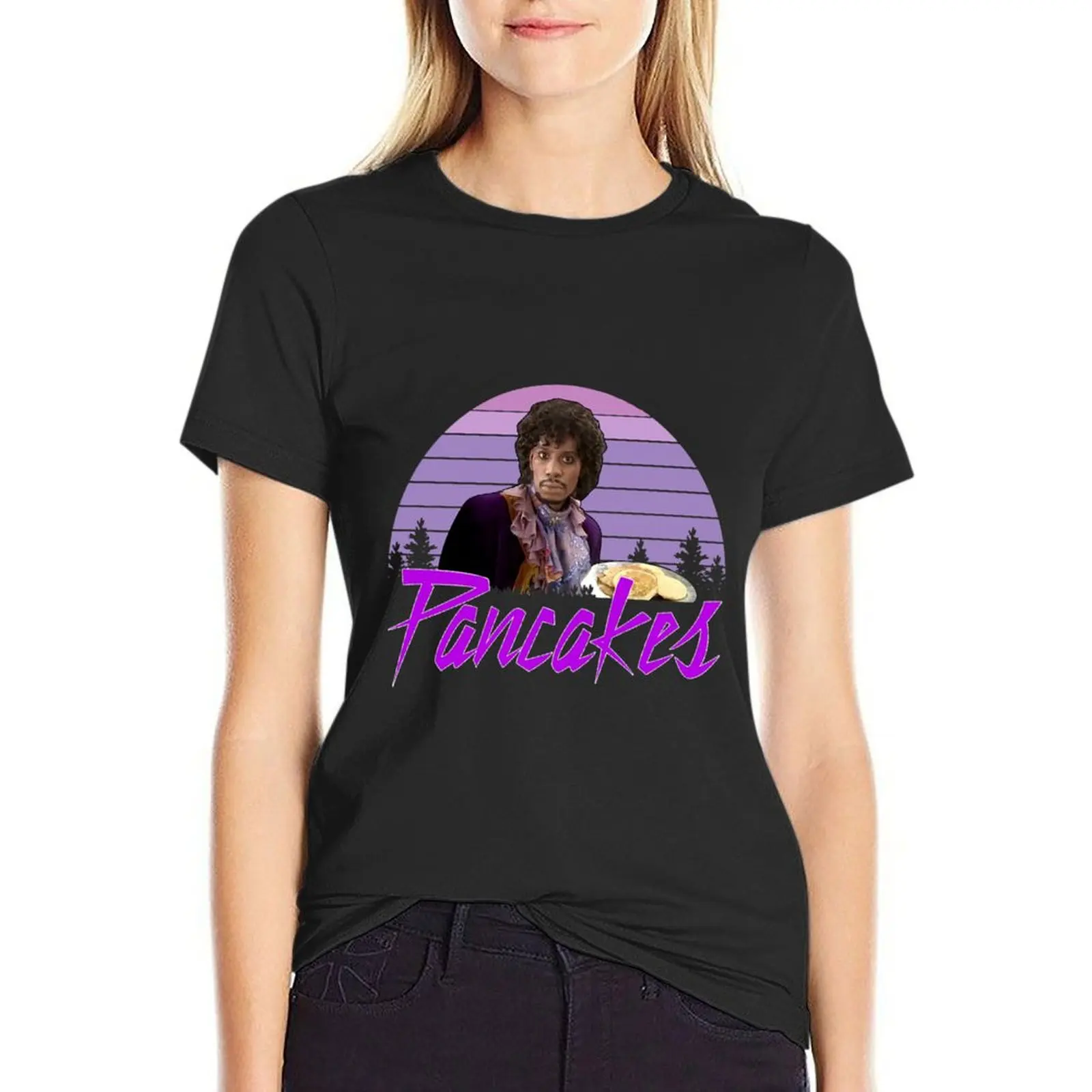 

Pancakes Dave Chappelle Prince Chappelle's Show T-shirt summer tops animal print shirt for girls anime clothes tops for Women
