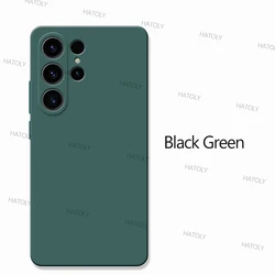Premium Shockproof Liquid Silicone Case | Original TPU Protective Cover for Galaxy S26 Ultra (BlackGreen)