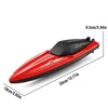 2.4G RC High-speed Speedboat 10KM/H 4CH Remote Control Boat Dual Motor Long Battery Outdoor Water Race Game Kids Toys Boys Gift 6