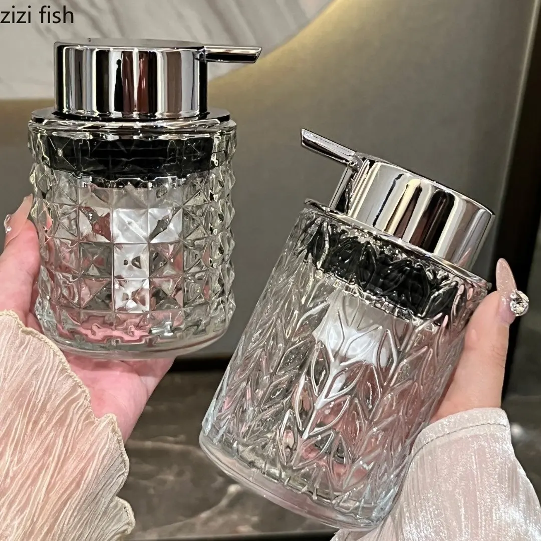 GlassLotionBottleBathroomSoapBottleSparklingBottleHand