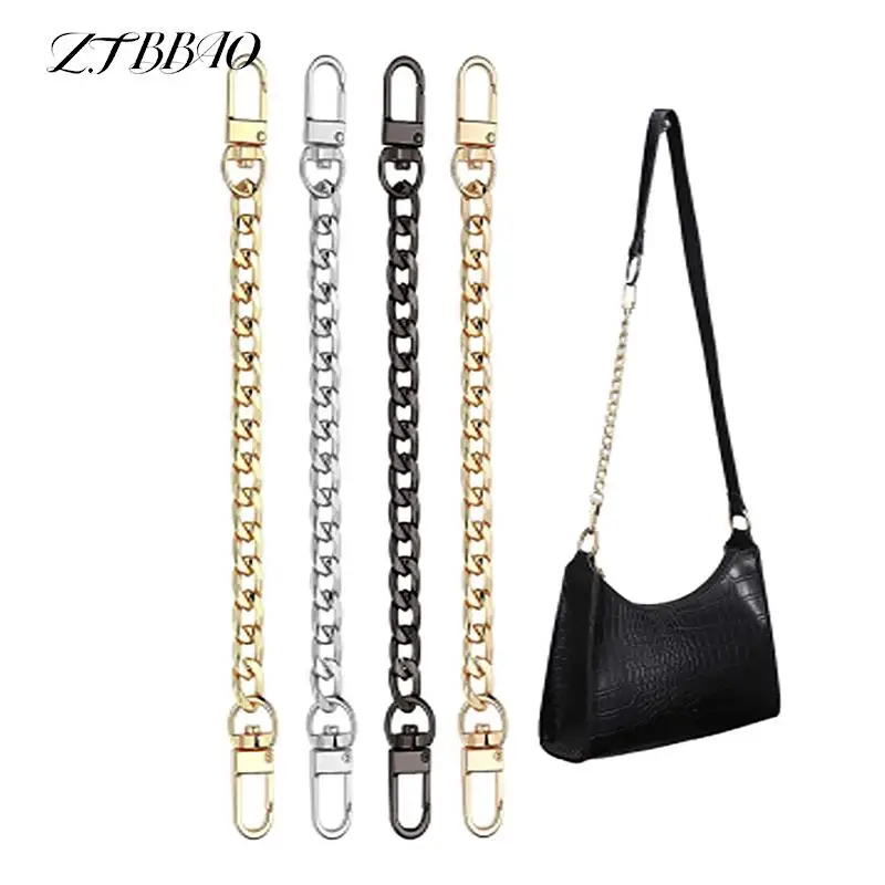 

20cm Extension Chain Bag Metal Chain Solid Color DIY Chain Chains Bag Strap Accessories Durable Gold Silver Black Belts