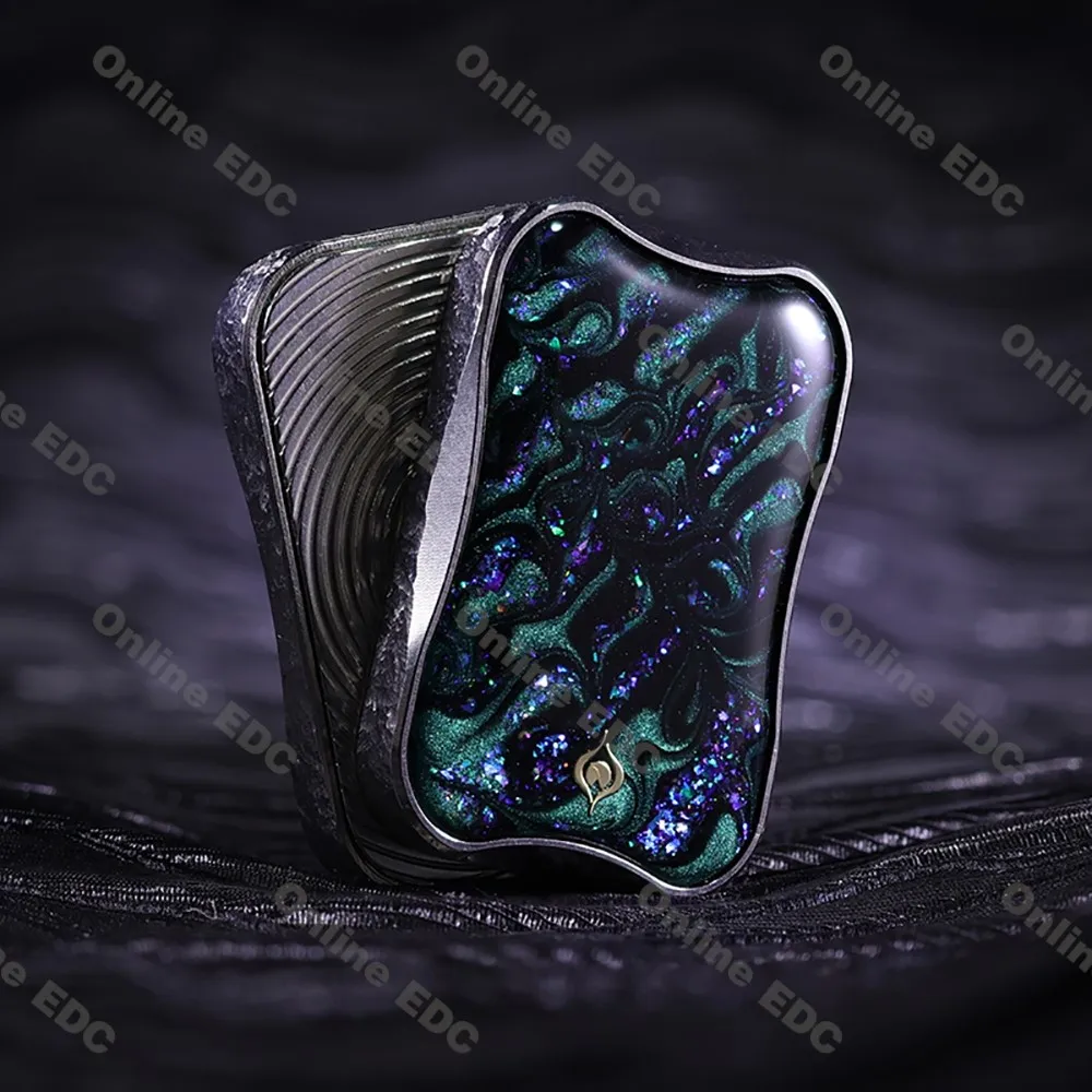 Peacock Aura Sand Slim Pro Unlimited Pushing Slider Fidget Slider