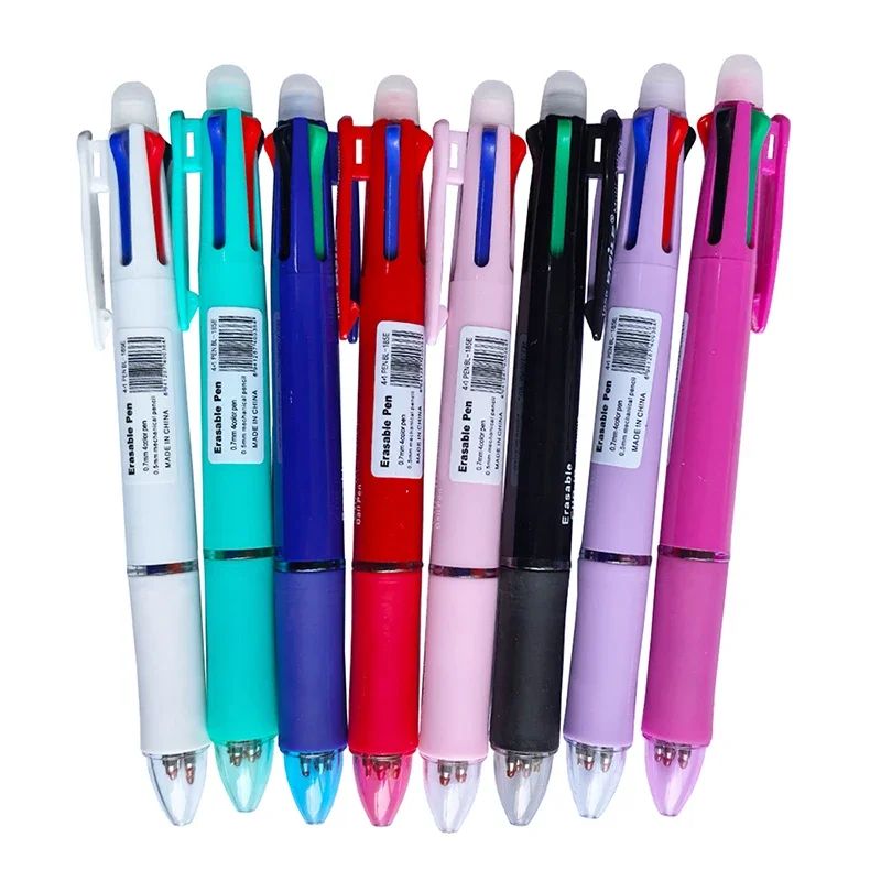 5 In 1 Erasable Gel Pen 0.7mm Blue Black Red Green Magic Refills 0.5mm Mechanical Pencil Writing Painting Stationery